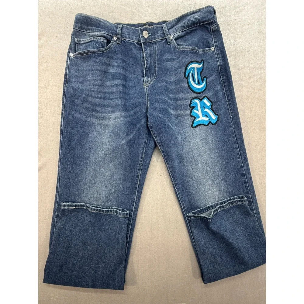 NWT True Religon Bobby Applique Men Denim Jeans 701011 Size 34